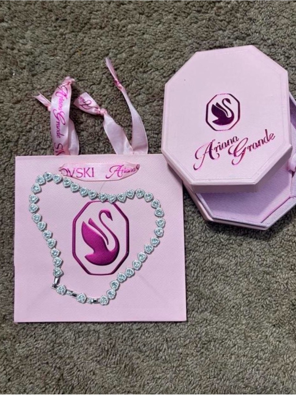Swarovski Ariana Grande Crystal Heart Tennis Necklace - Picture 2 of 4